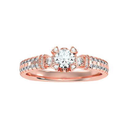 La Belleza Halo Ring In 925 Sterling Silver - Eleven