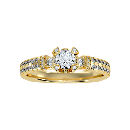 La Belleza Halo Ring In 925 Sterling Silver - Three