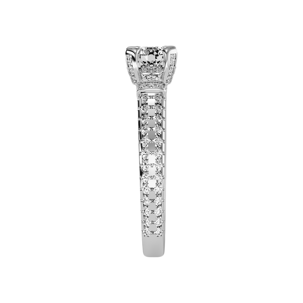 La Belleza Halo Ring In 925 Sterling Silver - Seven