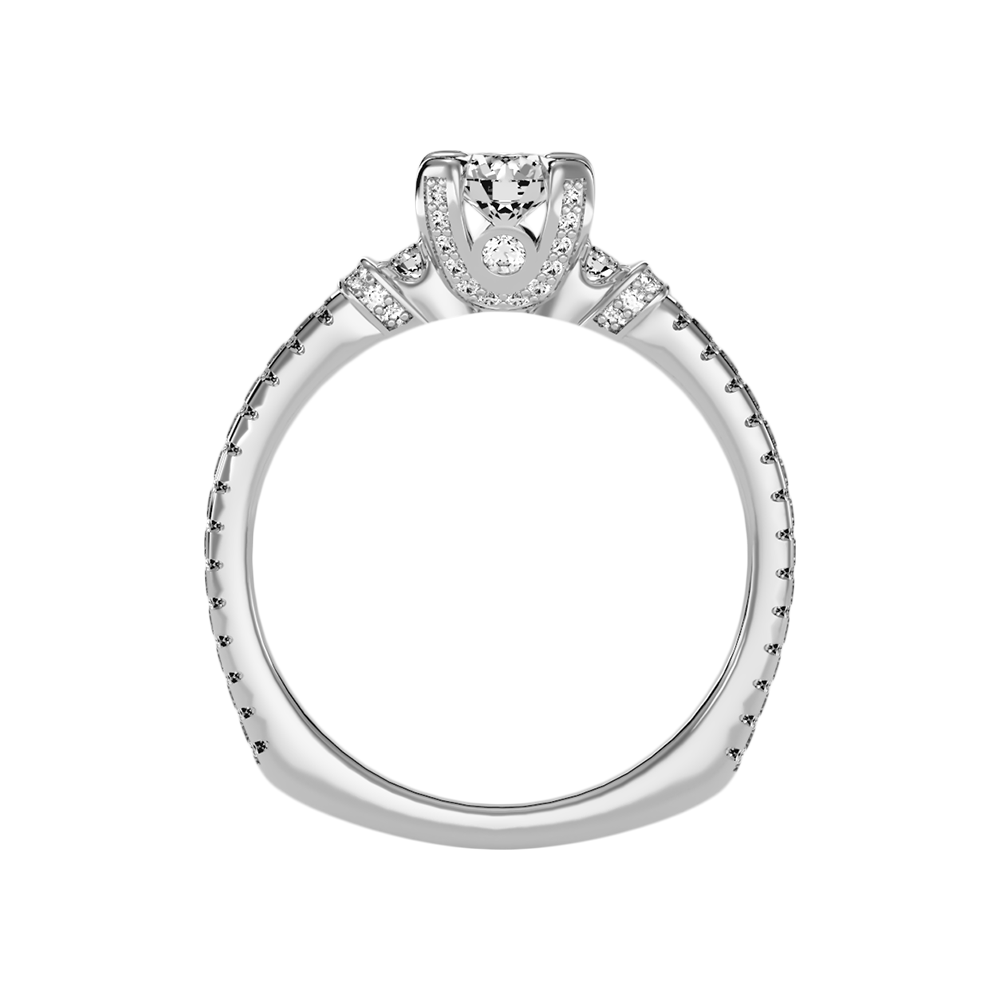 La Belleza Halo Ring In 925 Sterling Silver - Eight