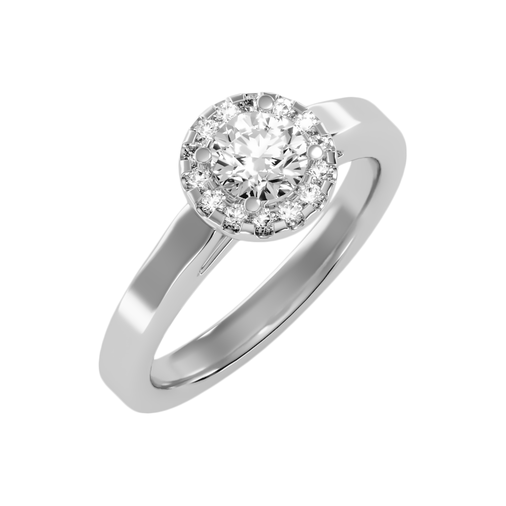 Lepid Halo Ring In 925 Sterling Silver - Five