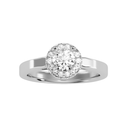 Lepid Halo Ring In 925 Sterling Silver - Six