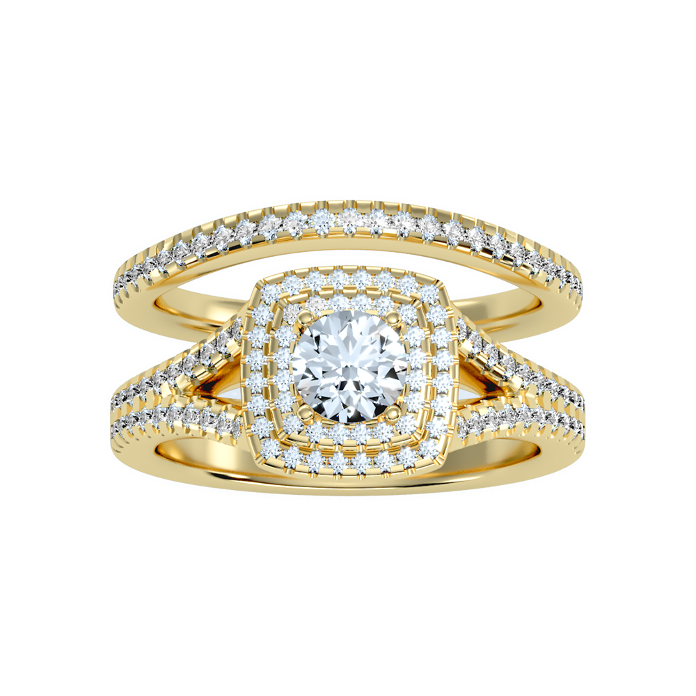 Light Bridal Ring Set - Ten