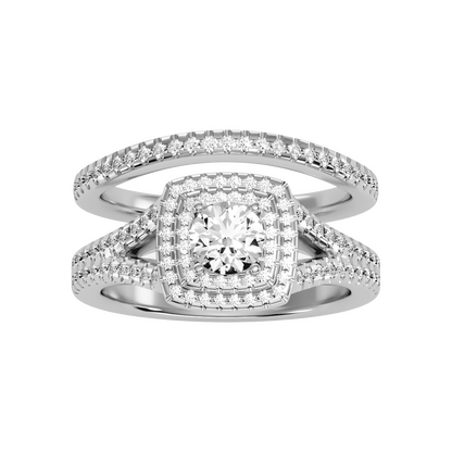 Light Bridal Ring Set In 925 Sterling Silver - Three
