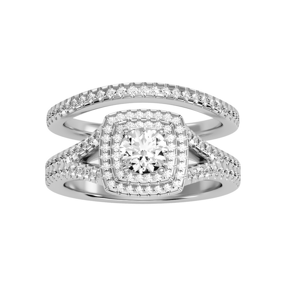 Light Bridal Ring Set - Three
