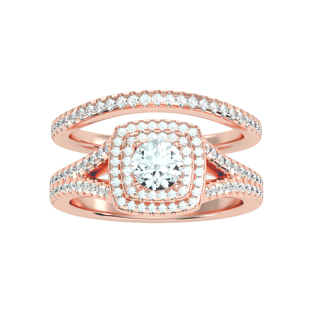 Light Bridal Ring Set - Seven