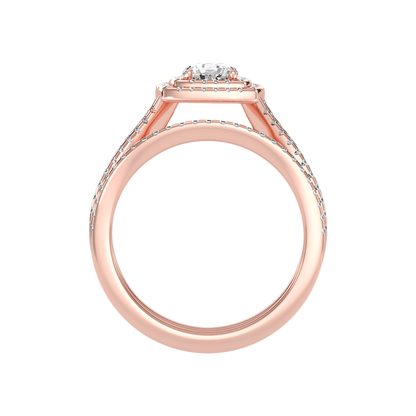 Light Bridal Ring Set - Eight