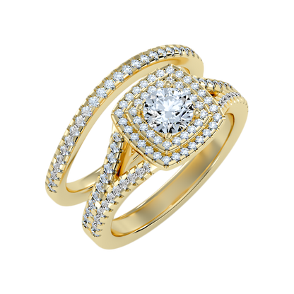 Light Bridal Ring Set - Nine
