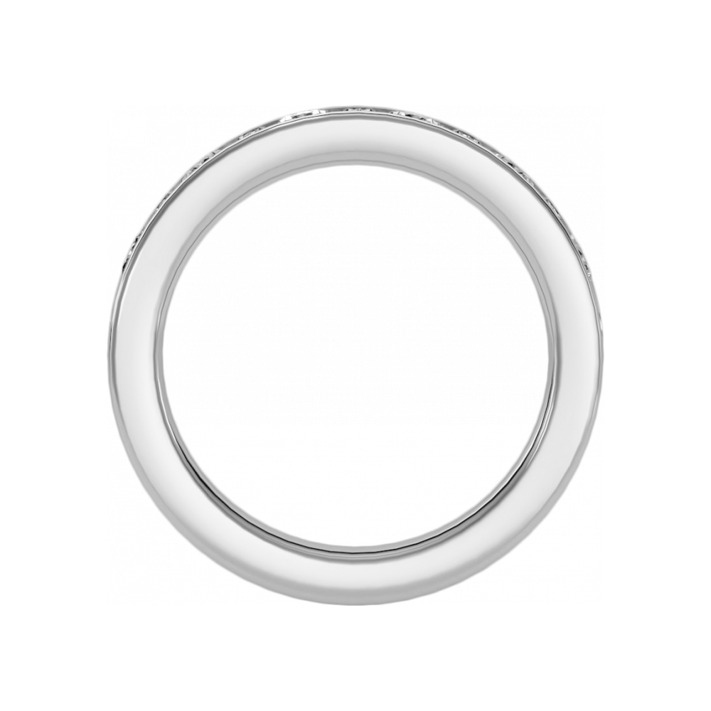 Light Hearted Half Eternity Ring In 925 Sterling Silver - One