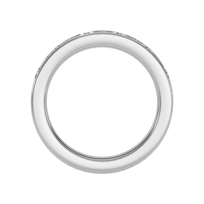 Light Hearted Half Eternity Ring In 925 Sterling Silver - One
