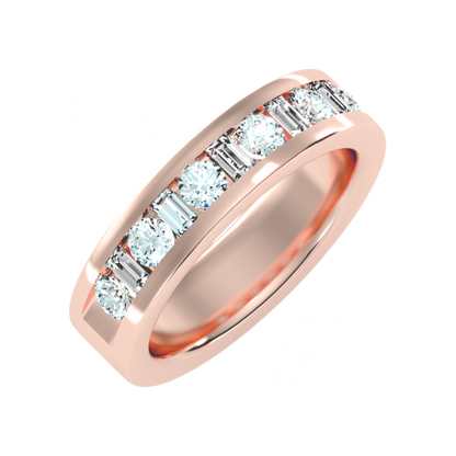 Light Hearted Half Eternity Ring - Ten