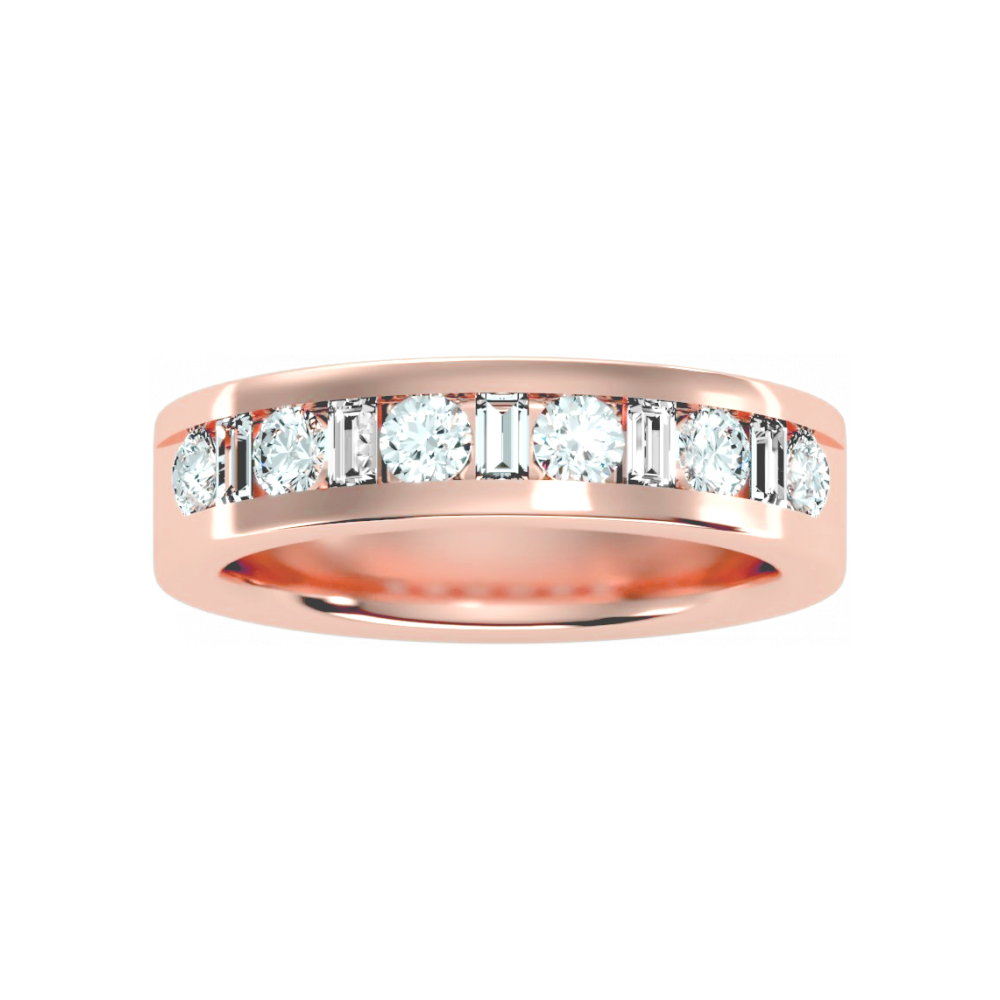 Light Hearted Half Eternity Ring In 925 Sterling Silver - Twelve