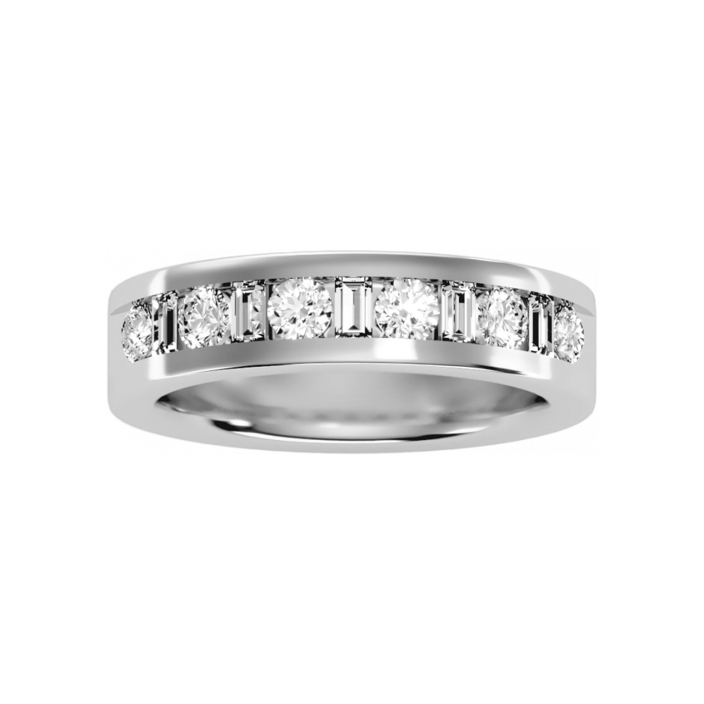 Light Hearted Half Eternity Ring - Four