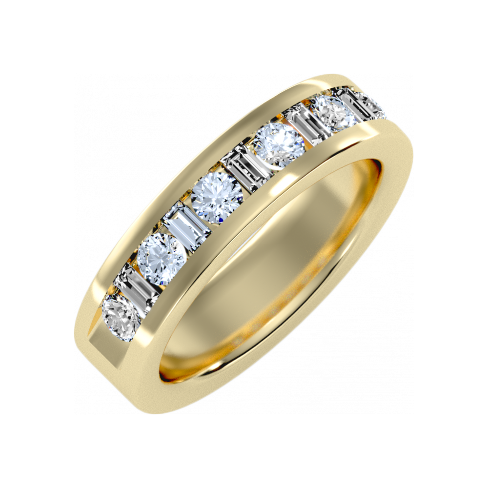 Light Hearted Half Eternity Ring In 925 Sterling Silver - Six