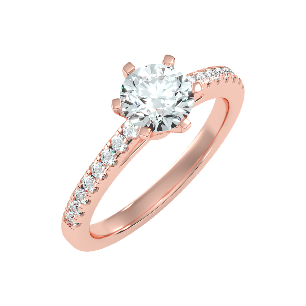 Light Solitaire Ring In 925 Sterling Silver - One