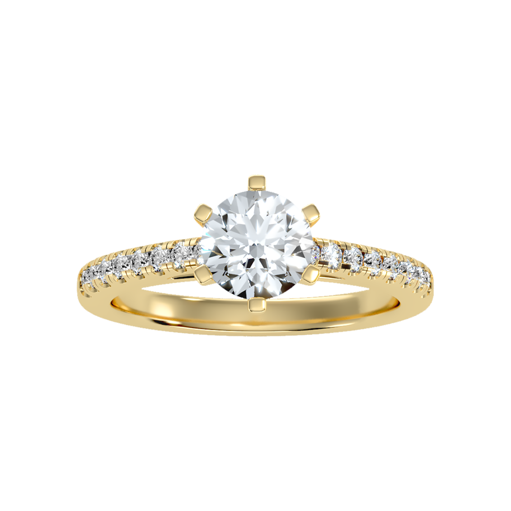 Light Solitaire Ring In 925 Sterling Silver - Ten