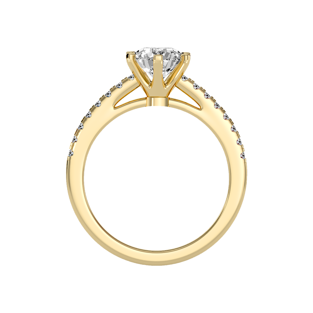 Light Solitaire Ring In 925 Sterling Silver - Twelve