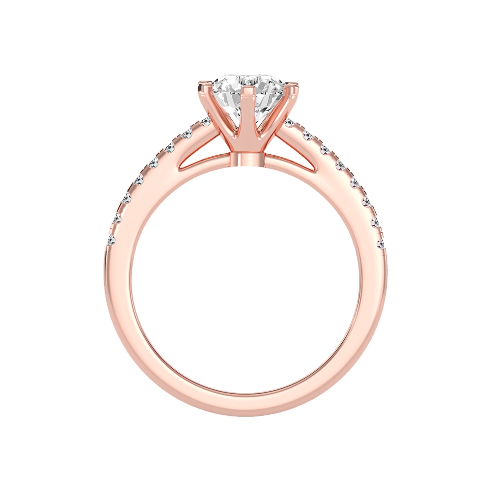 Light Solitaire Ring In 925 Sterling Silver - Two
