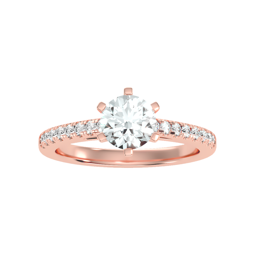 Light Solitaire Ring In 925 Sterling Silver - Three