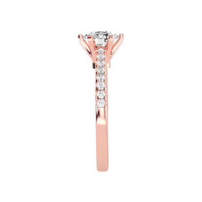 Light Solitaire Ring In 925 Sterling Silver - Four