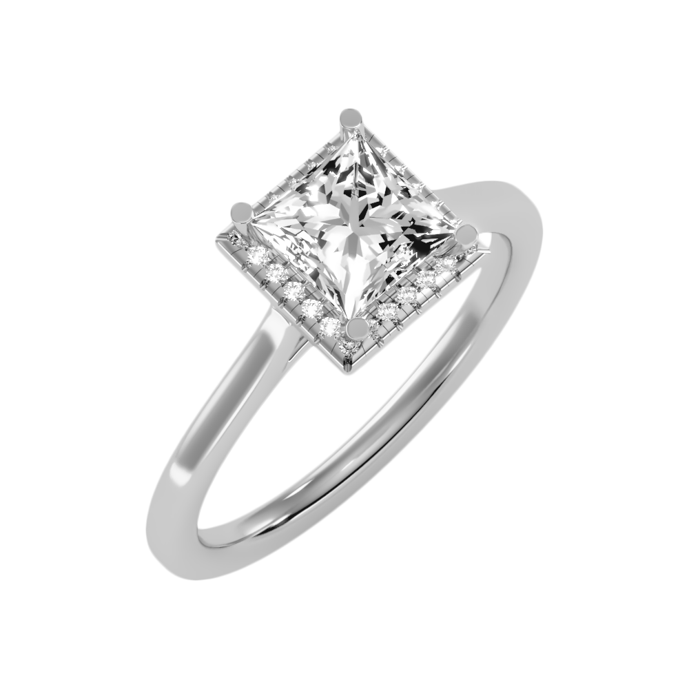Likeable Halo Ring In 925 Sterling Silver - One