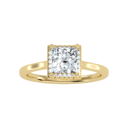 Likeable Halo Ring In 925 Sterling Silver - Ten