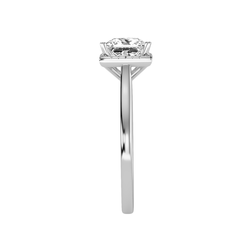Likeable Halo Ring In 925 Sterling Silver - Four