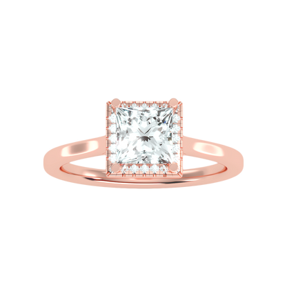 Likeable Halo Ring In 925 Sterling Silver - Seven