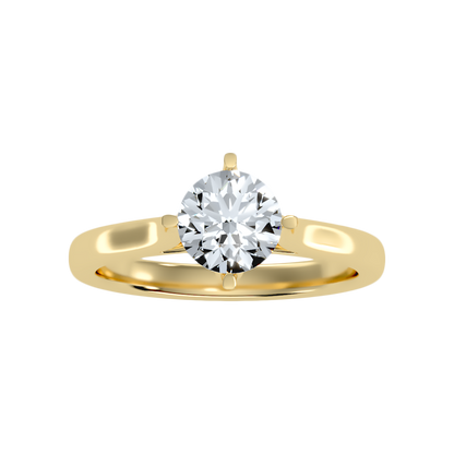 Lilt Solitaire Ring In 925 Sterling Silver - Ten
