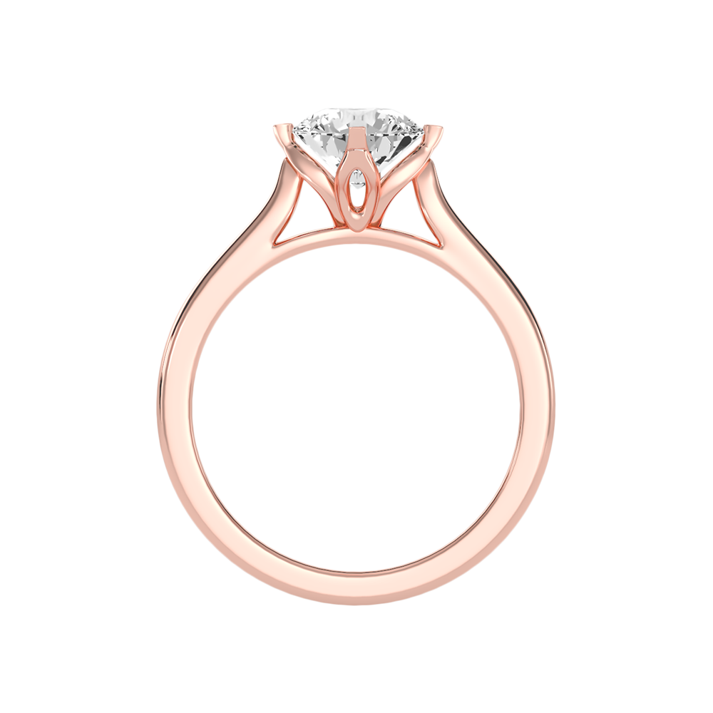 Lilt Solitaire Ring In 925 Sterling Silver - Two