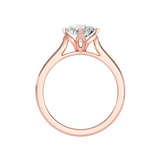 Lilt Solitaire Ring In 925 Sterling Silver - Two