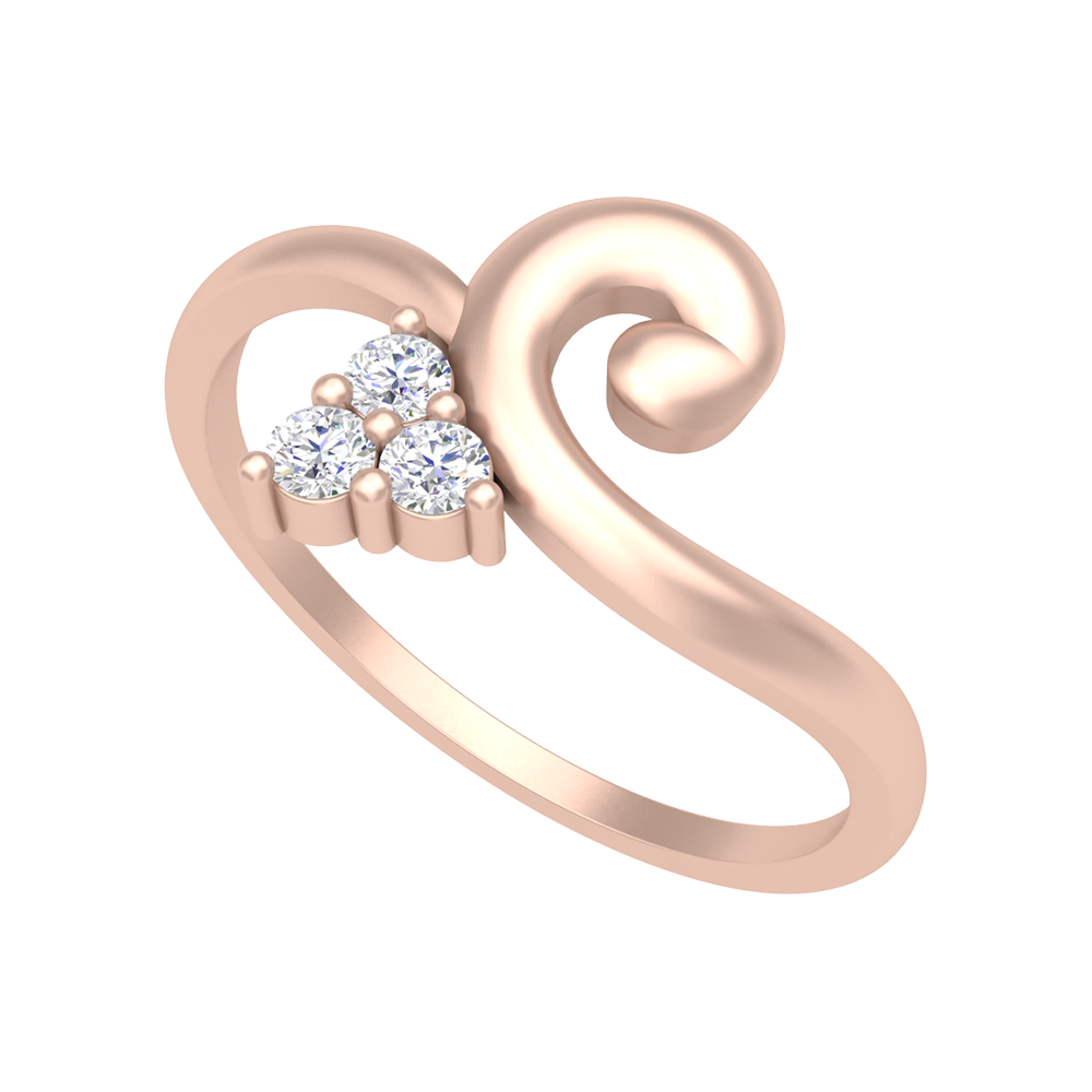Lily Floral Diamond Band - One