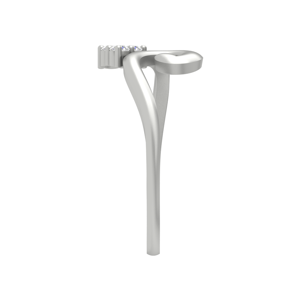 Lily Floral Diamond Band In 925 Sterling Silver - Eleven