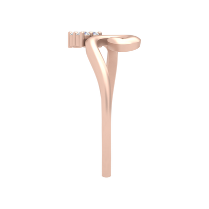 Lily Floral Diamond Band - Three