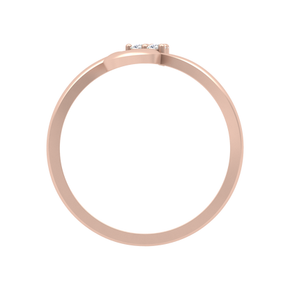 Lily Floral Diamond Band In 925 Sterling Silver - Four