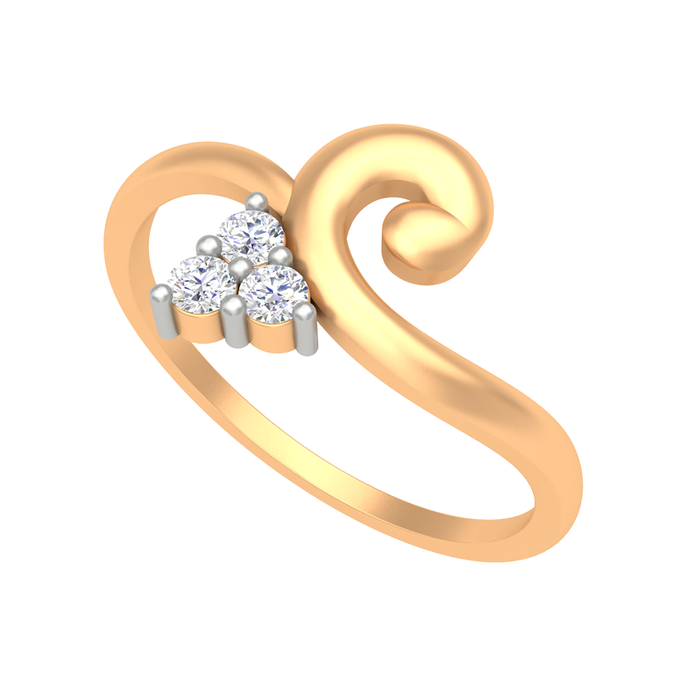 Lily Floral Diamond Band - Five