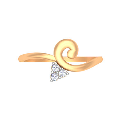 Lily Floral Diamond Band In 925 Sterling Silver - Six