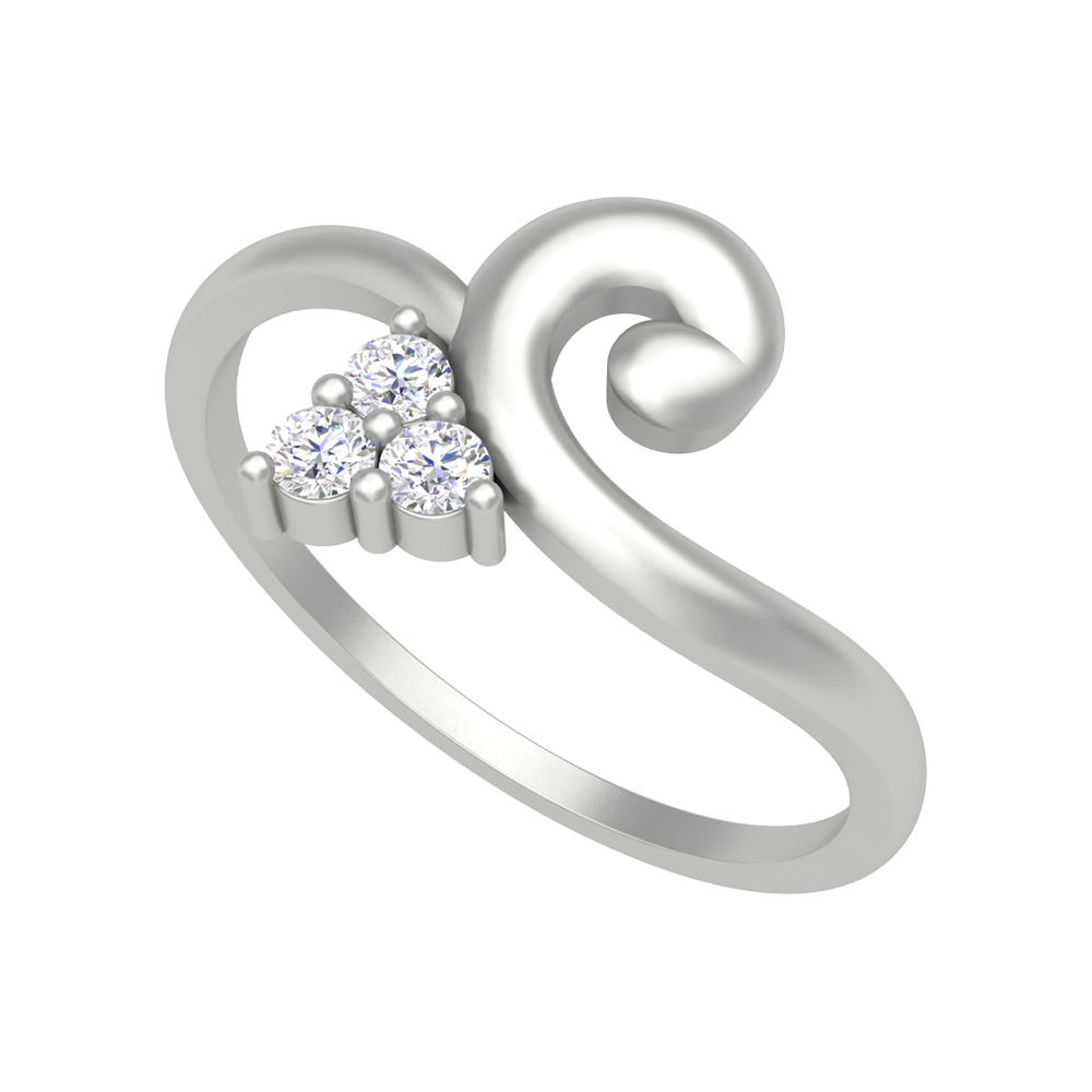 Lily Floral Diamond Band - Nine