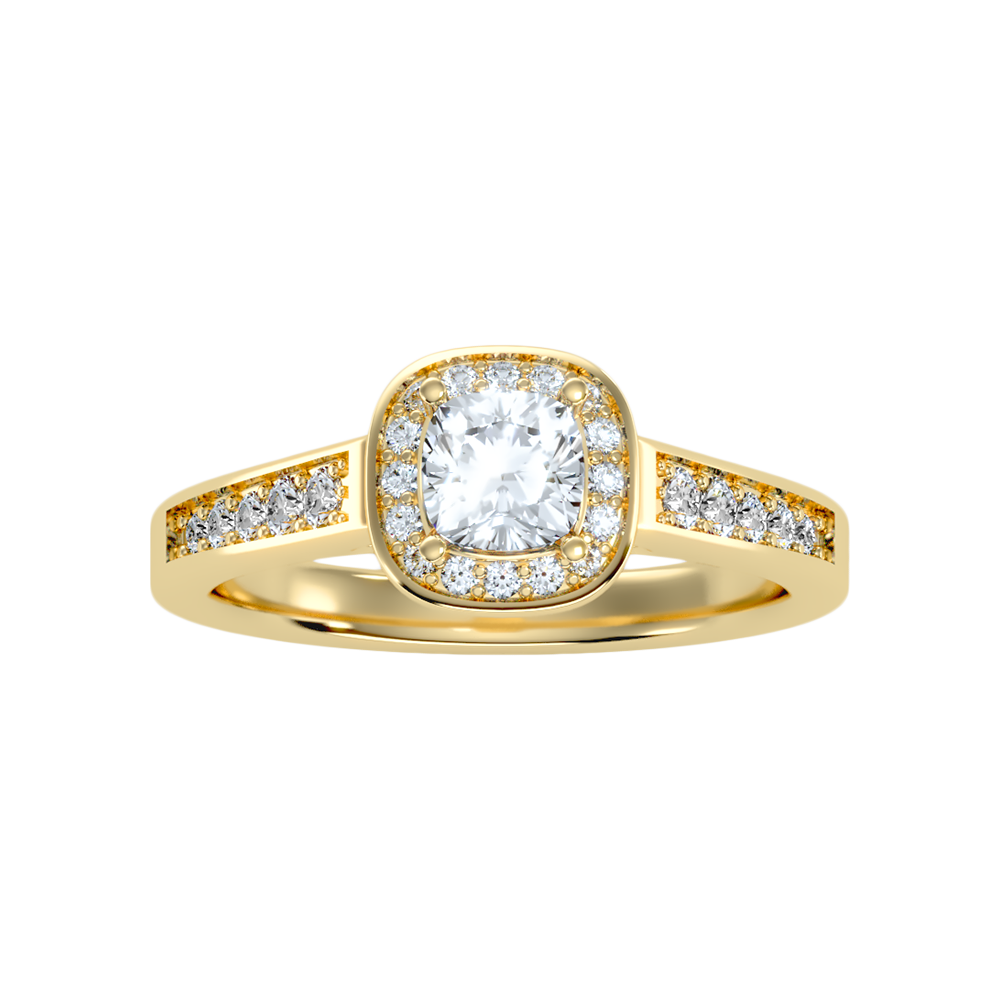 Linda Diamond Halo Ring - Ten
