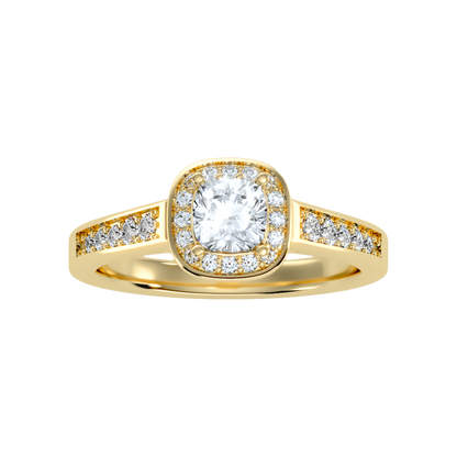 Linda Diamond Halo Ring - Ten