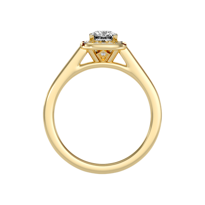 Linda Diamond Halo Ring In 925 Sterling Silver - Twelve