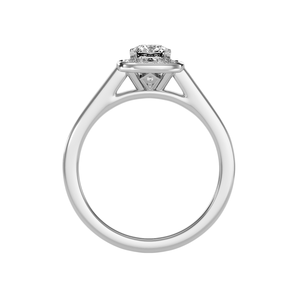 Linda Diamond Halo Ring In 925 Sterling Silver - Two