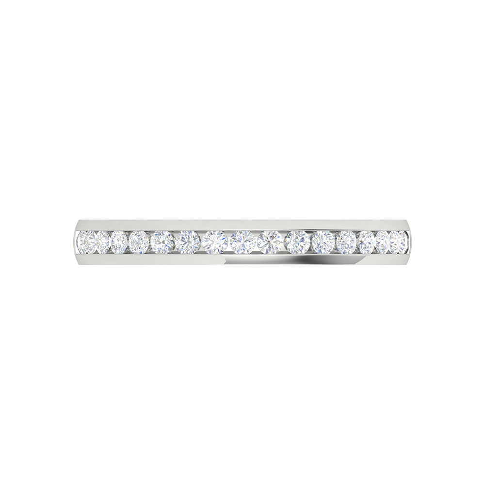 Linda Rosa Diamond Band In 925 Sterling Silver - Three