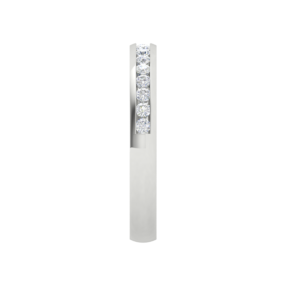 Linda Rosa Diamond Band In 925 Sterling Silver - Four