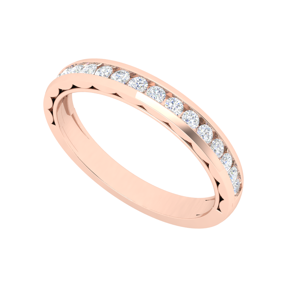 Linda Rosa Diamond Band In 925 Sterling Silver - Five