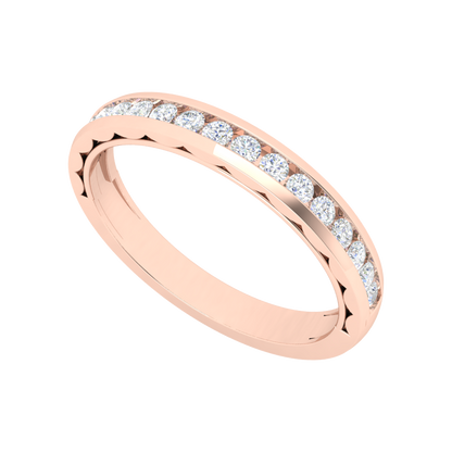 Linda Rosa Diamond Band In 925 Sterling Silver - Five
