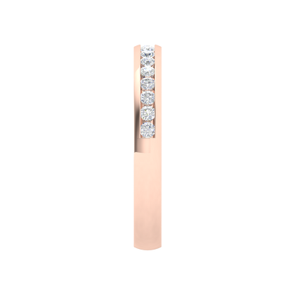 Linda Rosa Diamond Band In 925 Sterling Silver - Eight