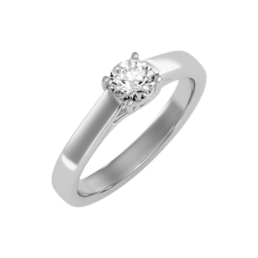 Lindo Solitaire Ring In 925 Sterling Silver - One