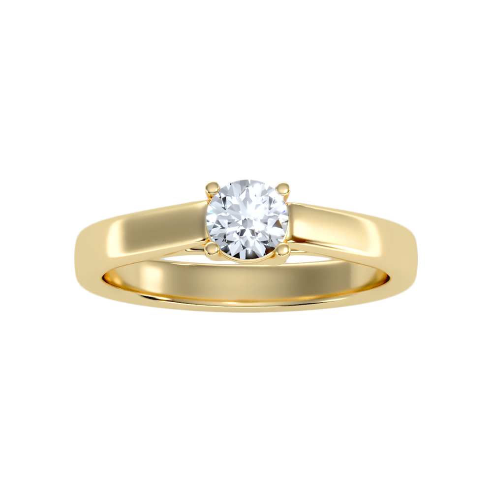 Lindo Solitaire Ring In 925 Sterling Silver - Ten