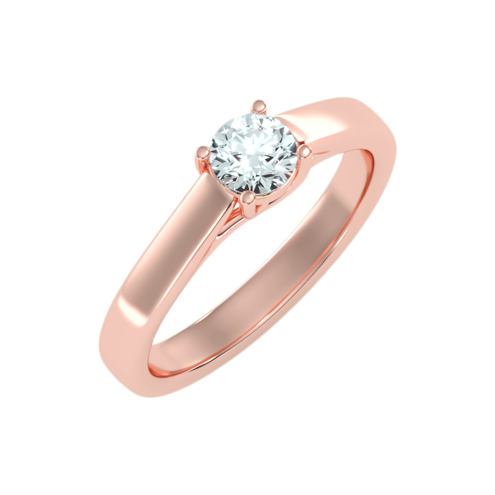 Lindo Solitaire Ring In 925 Sterling Silver - Five